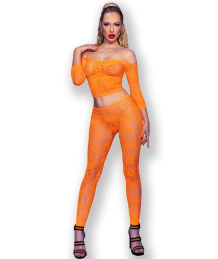 CHILIROSE - CR 4661 TOP & LEGGINS NARANJA S/M