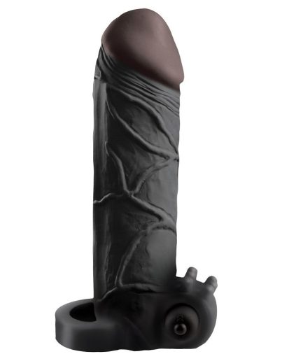 FANTASY X- TENSIONS - EXTENSION PARA EL PENE CON VIBRADOR REAL FEEL 2 NEGRO