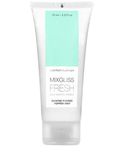 MIXGLISS - LUBRICANTE BASE AGUA EFECTO FRIO SABOR A MENTA 70 ML