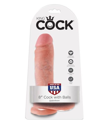 KING COCK - 8 PENE REALISTICO NATURAL 20.3 CM
