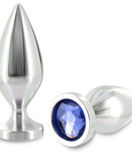 METAL HARD - ANAL PLUG ALIMINUM COLOR CRISTAL PEQUEÑO 5.71 CM