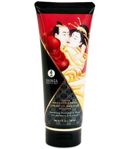 SHUNGA - CREMA MASAJE FRESAS Y CAVA 200 ML