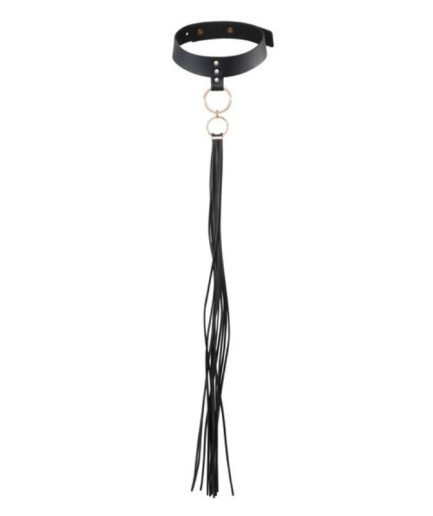 BIJOUX INDISCRETS MAZE - COLLAR CON FLECOS NEGRO