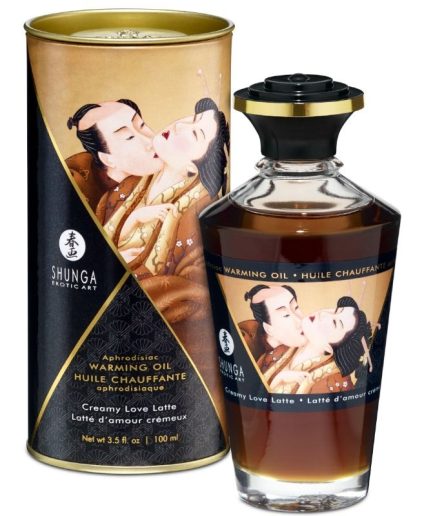 SHUNGA - ACEITE MASAJE EFECTO CALOR SABOR CAFE 100 ML