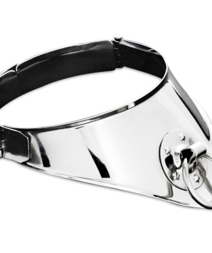METAL HARD - COLLAR RESTRICCION CON ANILLA Y CANDADO 12.5 CM