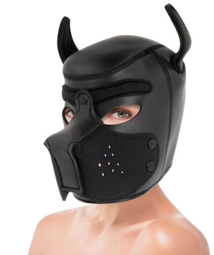 DARKNESS - M脕SCARA PERRO DE NEOPRENO CON HOCICO EXTRA脥BLE L
