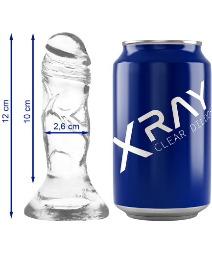 X RAY - CLEAR DILDO TRANSPARENTE 12 CM -O- 2.6 CM