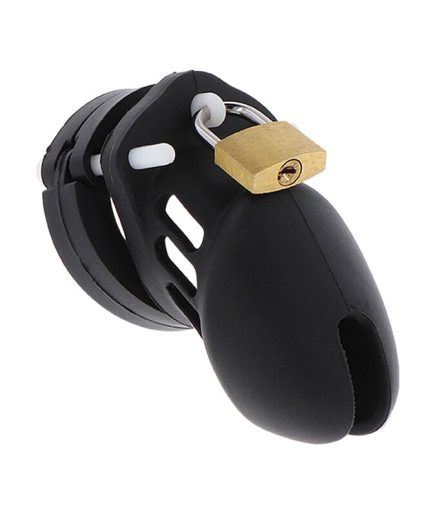 HIDDEN DESIRE - EXTREME JAULA DE CASTIDAD SILICONA TALLA S NEGRO