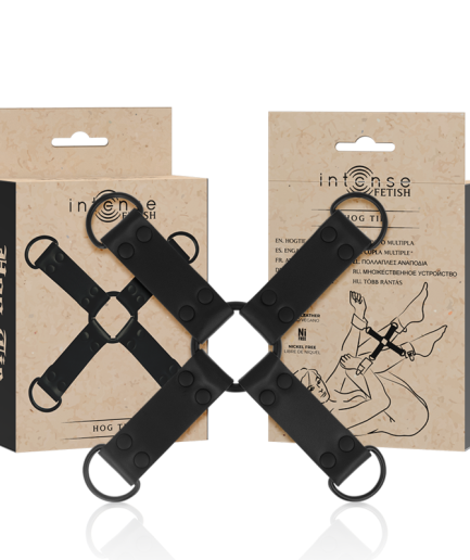INTENSE - FETISH ENGANCHE M脷LTIPLE PARA MANOS Y PIES DE CUERO VEGANO