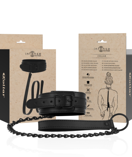 INTENSE - FETISH COLLAR DE CUERO VEGANO
