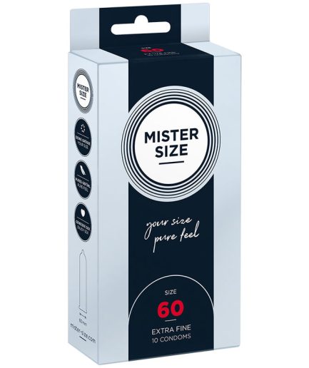 MISTER SIZE - PRESERVATIVOS TALLA XL 60 MM (10 UNIDADES)