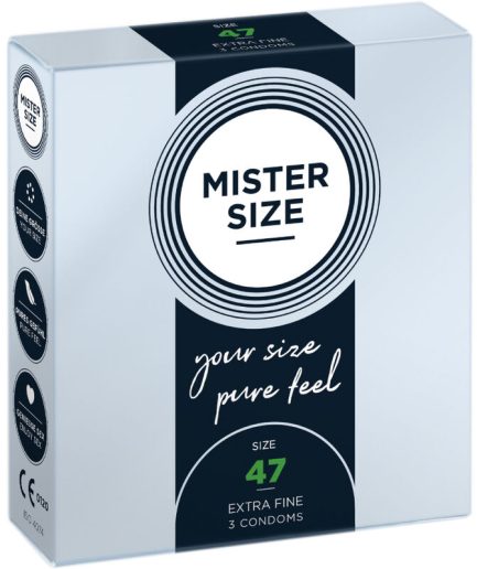 MISTER SIZE - PRESERVATIVOS TALLA XS 47 MM (3 UNIDADES)