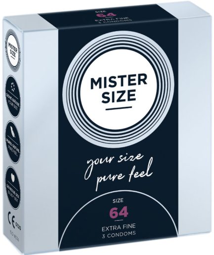 MISTER SIZE - PRESERVATIVOS TALLA XXL 64 MM (3 UNIDADES)