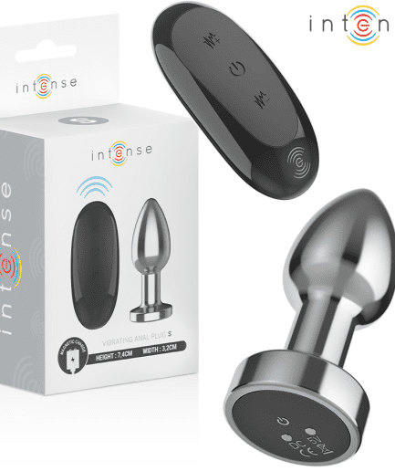 INTENSE - PLUG ANAL 10 VIBRACIONES METAL CON CONTROL REMOTO S