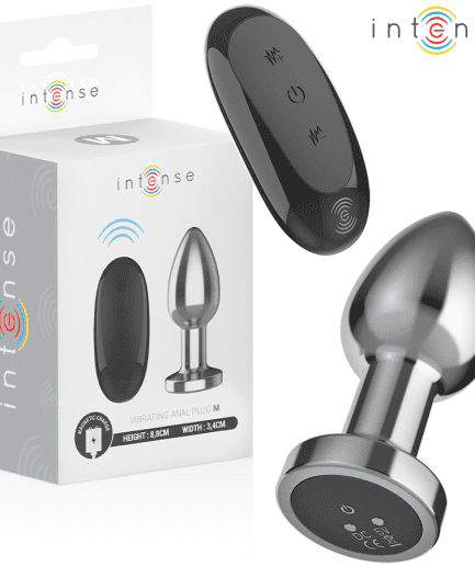 INTENSE - PLUG ANAL 10 VIBRACIONES METAL CON CONTROL REMOTO M