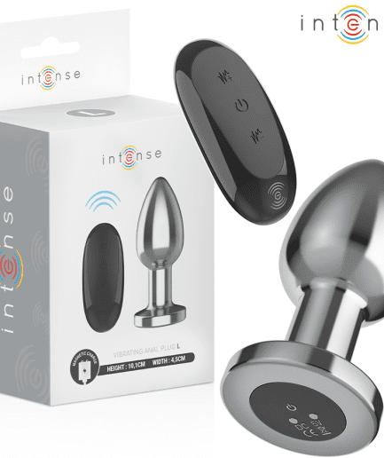 INTENSE - PLUG ANAL 10 VIBRACIONES METAL CON CONTROL REMOTO L
