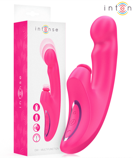 INTENSE - EMI VIBRADOR 13,5 CM MULTIFUNCIÓN 3 EN 1 10 VIBRACIONES ROSA