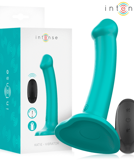 INTENSE - KATIE VIBRADOR CON VENTOSA 10 VIBRACIONES AZUL OSCURO CONTROL REMOTO