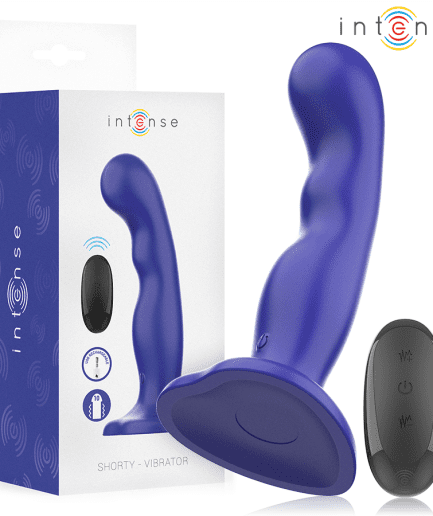 INTENSE - SHORTY VIBRADOR CON VENTOSA AZUL CONTROL REMOTO
