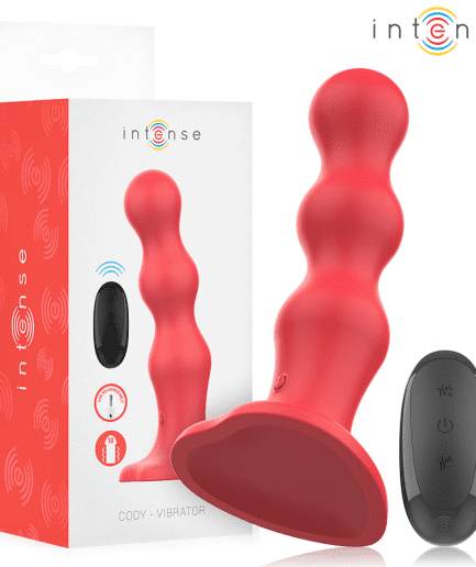 INTENSE - CODY VIBRADOR CON VENTOSA ROJO CONTROL REMOTO