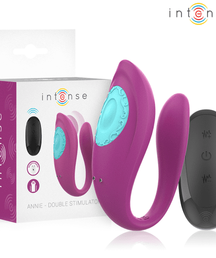 INTENSE - ANNIE ESTIMULADOR & VIBRADOR FORMA DE U MORADO CONTROL REMOTO