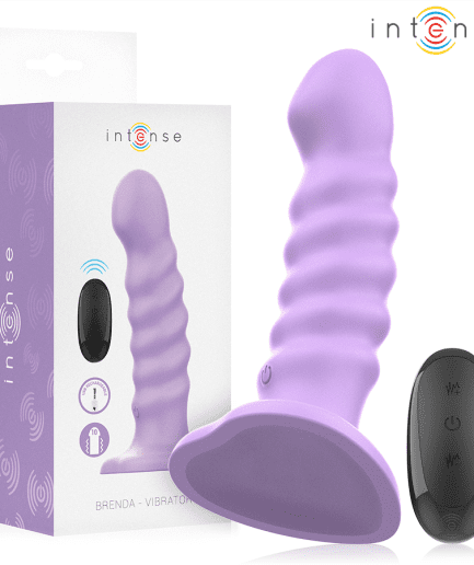 INTENSE - BRENDA VIBRADOR TALLA M DISEÑO EN ESPIRAL 10 VIBRACIONES MORADO CONTROL REMOTO