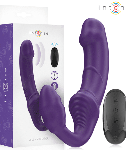 INTENSE - JILL VIBRADOR DOBLE 20 CM VIOLETA CONTROL REMOTO