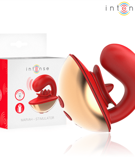 INTENSE - MARIAH VIBRADOR & ESTIMULADOR EN FORMA DE U 10 VIBRACIONES ROJO