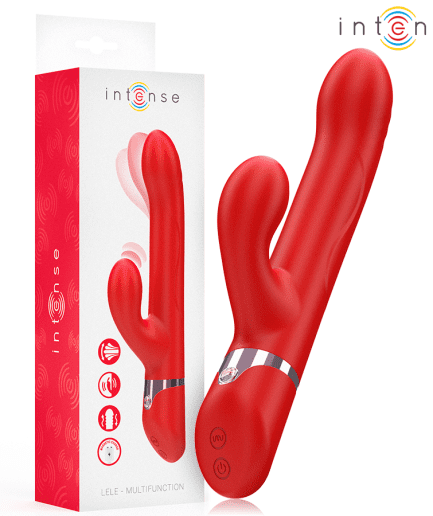 INTENSE - LELE VIBRADOR MULTIFUNCIÓN ROTATORIO & OSCILACIÓN & ESTIMULACIÓN ROJO