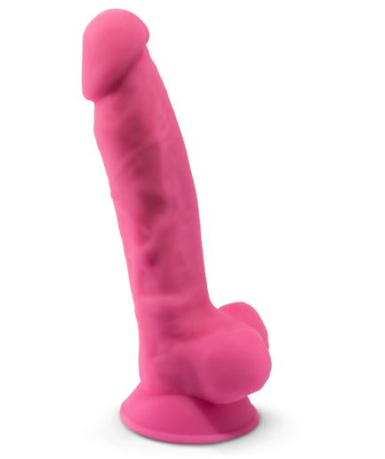 SILEXD - MODELO 1 PENE REALÍSTICO SILICONA PREMIUM SILEXPAN ROSA FLUORESCENTE 17.5 CM